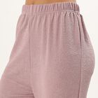 Women's Dusty Rose Balloon-Fit Textured Harem Pants, Pink, small