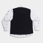 Boys' White Cotton Full Sleeve Classic Casual Shirt, नेवी ब्लू, small image number null