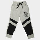 Boys Grey Jogger Fit Graphic Printed Pyjama, Light Grey, small