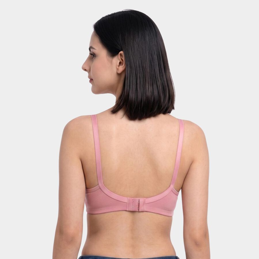 Women's Lilac Cotton Blend V Neck Bralette Bra, Lilac, large