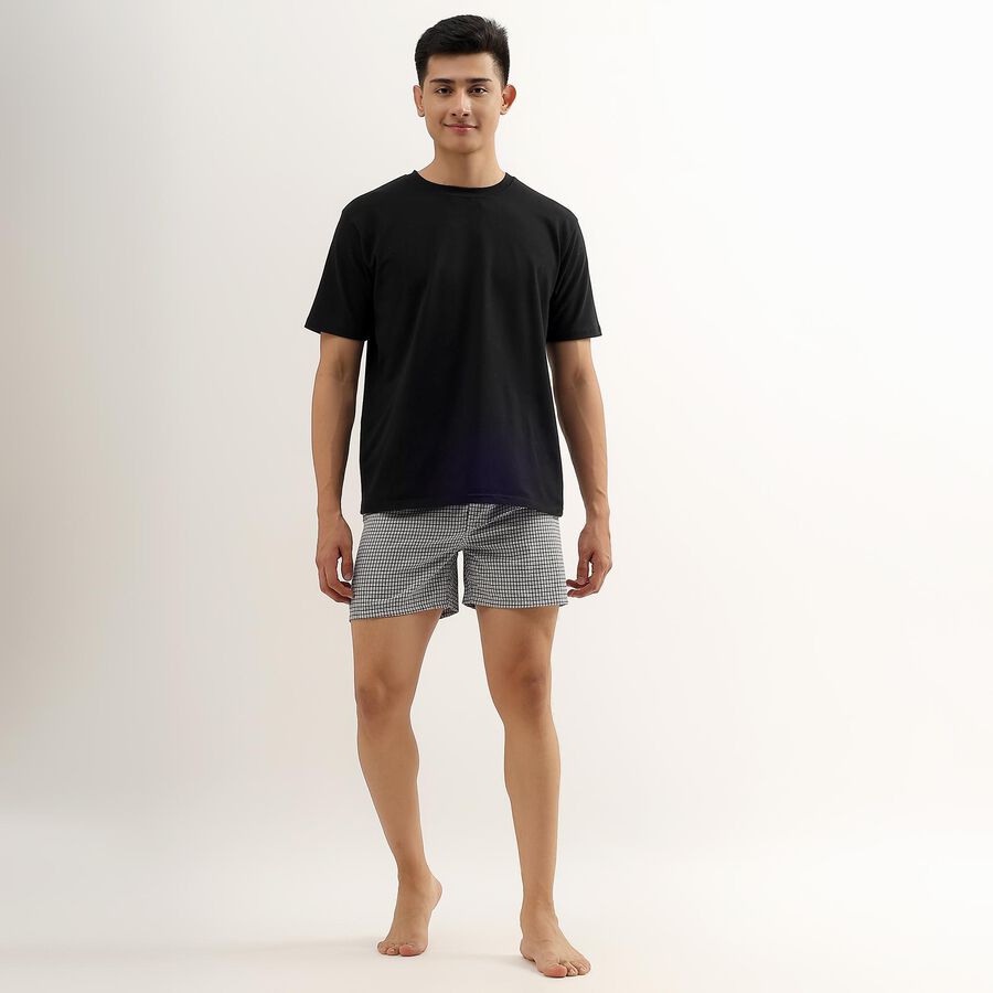 Men's Inner Elastic Boxers , Black, large image number null