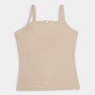 Girls' 100% Cotton Vest , Beige, small image number null
