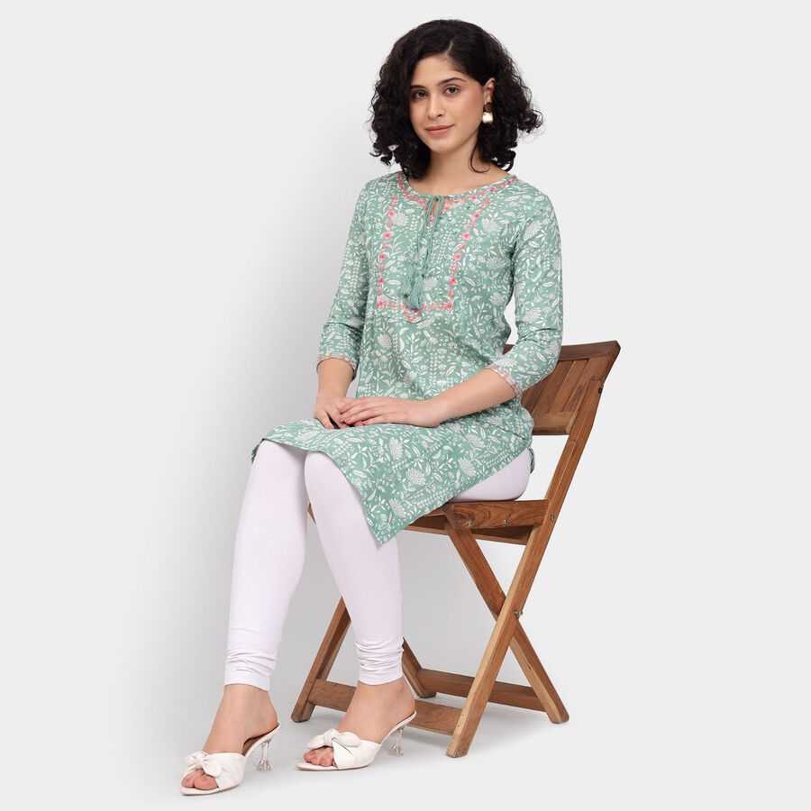 Ladies' Kurta, हल्का हरा, large image number null