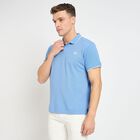 Men's Collared Half Sleeves T-Shirt, Light Blue, small image number null