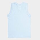 Infants Cotton Solid Vest, Light Blue, small image number null