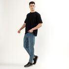 Men's Medium Wash Blue Slim Fit Jeans, Dark Blue, small