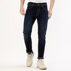 Men's Dark Indigo Skinny Fit Jeans, Dark Blue, small image number null