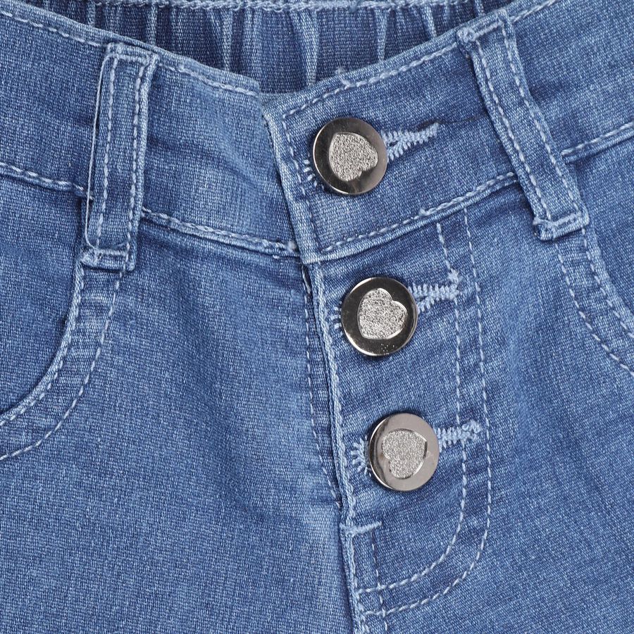 Girls' Shorts , मध्यम नीला, large image number null