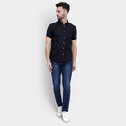 Cotton Solid Casual Shirt, Navy Blue, small image number null