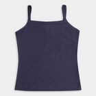 Girls' 100% Cotton Vest , नेवी ब्लू, small image number null