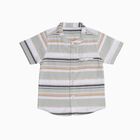 Infants' Light Sage Green Cotton Half Sleeve Mandarin Collar Casual Shirt, Light Green, small image number null