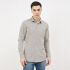 Men's Off-White Cotton Classic Collar Casual Shirt, Off White, small