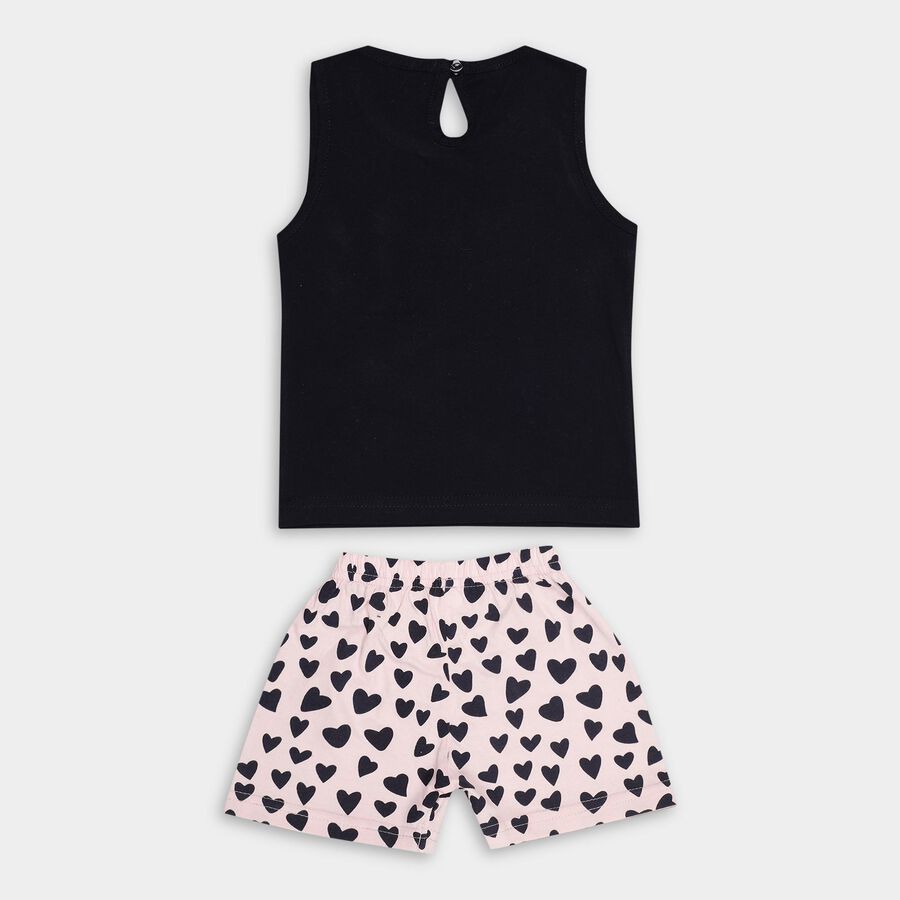 Infants' 100% Cotton Short Set, Navy Blue, large image number null
