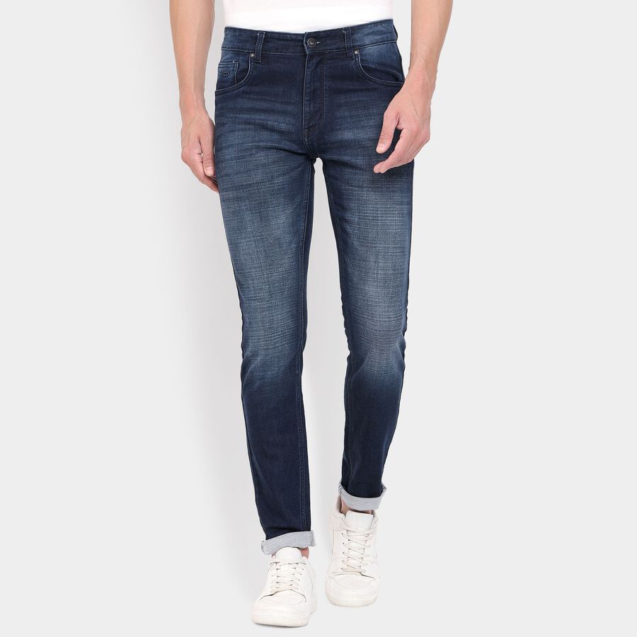 Men's Slim Fit Jeans , Dark Blue, large image number null