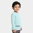 Boys Light Blue Round Neck Regular T-Shirt, Light Blue, small