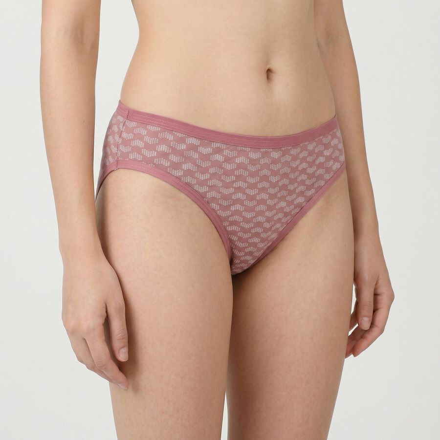 Women's Lilac Regular Fit Printed Panty, Lilac, large