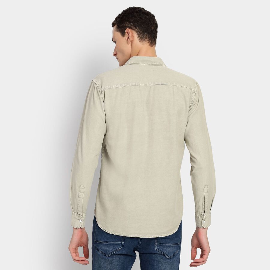 Men's 100% Cotton Casual Shirt, ओलिव, large image number null
