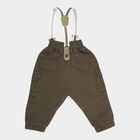 Infants Cotton Solid Trousers, Olive, small image number null