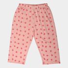 Girls Pink Straight Fit Printed Capri, गुलाबी, small