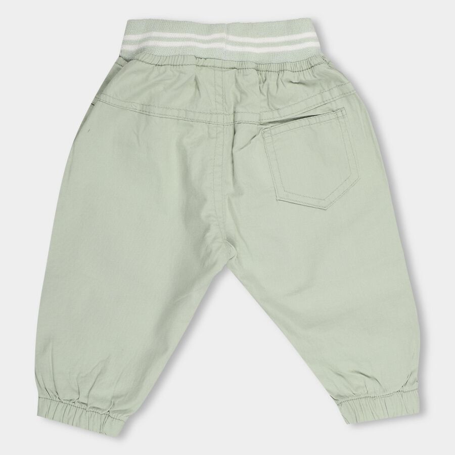 Infants' 100% Cotton Rib Waist Trouser , Light Green, large image number null