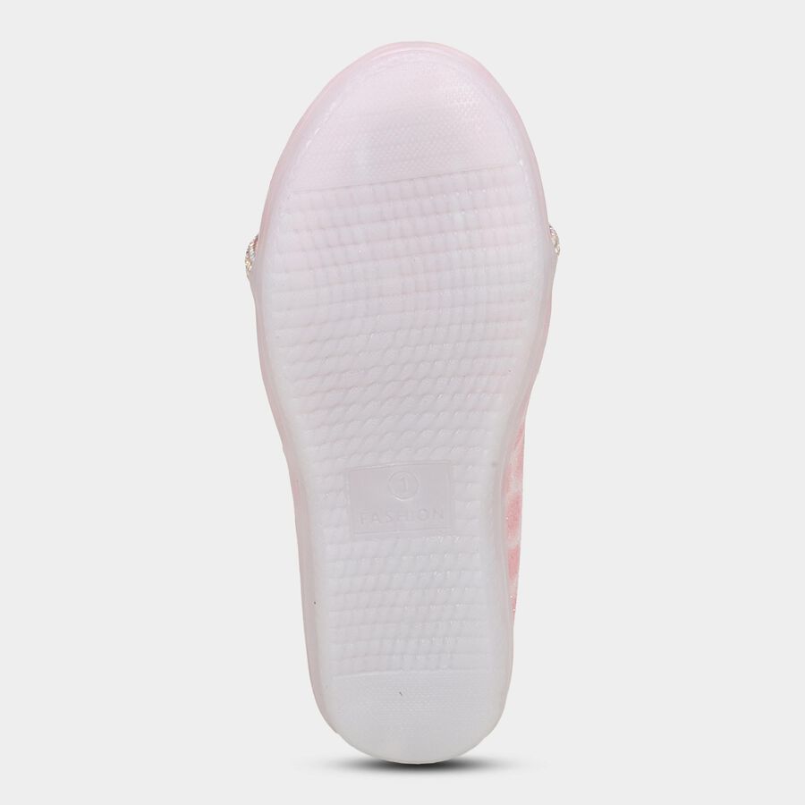 Girls' Sandal with Back Strap, Peach, large image number null
