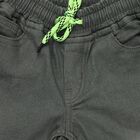 Boys' Olive Regular Fit Elastic Waist Jeans, ओलिव, small