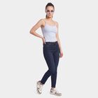 Women's Light Blue Scoop Neck Camisole Slip, हल्का नीला, small