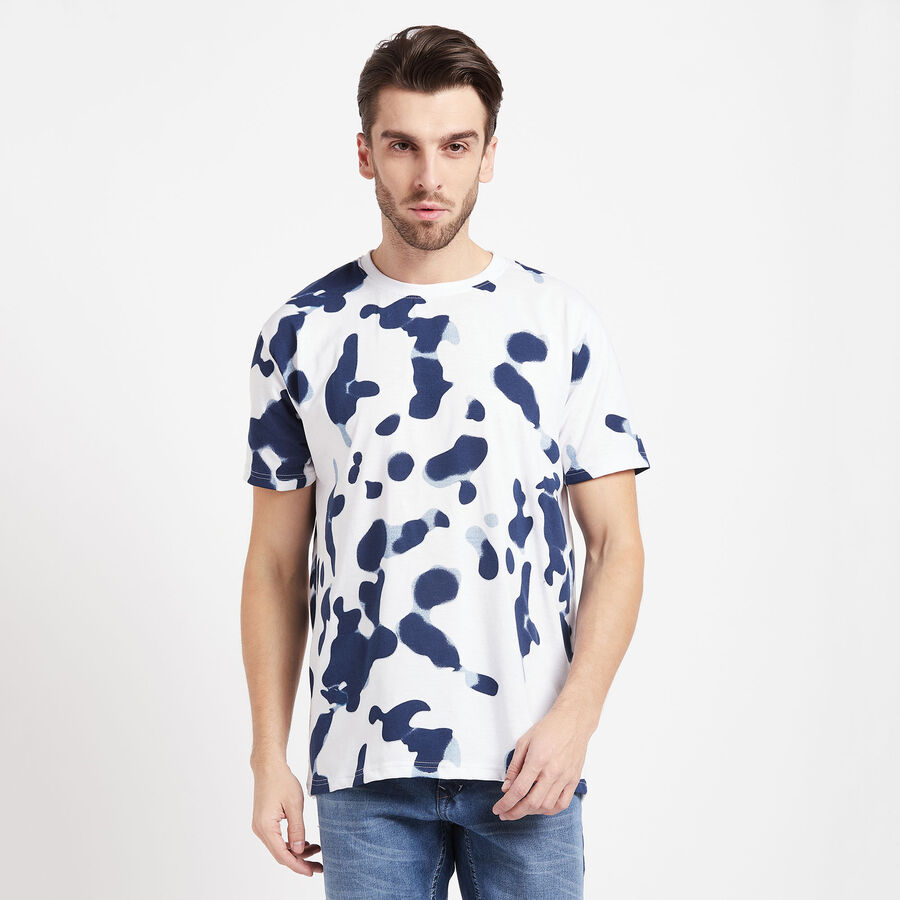 Round Neck T-Shirt, White, large image number null