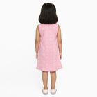 Girls' Pink Star Printed Sleeveless A-Line Frock, लाइलेक, small image number null