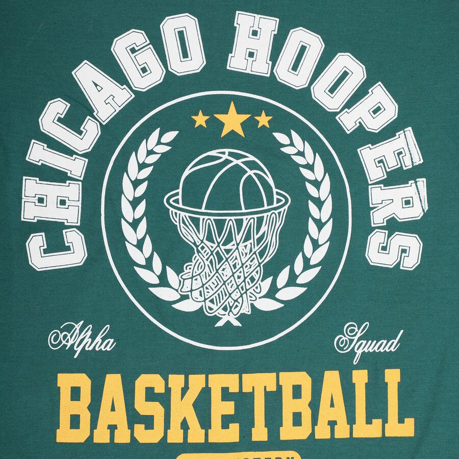 Boys' Half Sleeves T-Shirt, Dark Green, large image number null