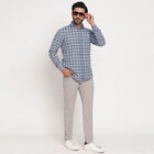 Checks Casual Shirt, मध्यम नीला, small image number null