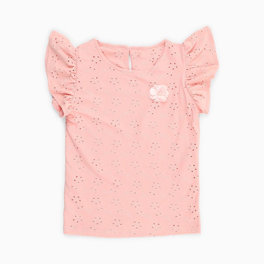 Girls' T-Shirt, हल्का गुलाबी, large image number null