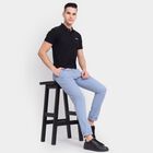 Men's 100% Cotton Slim Fit Casual Trousers , हल्का नीला, small image number null