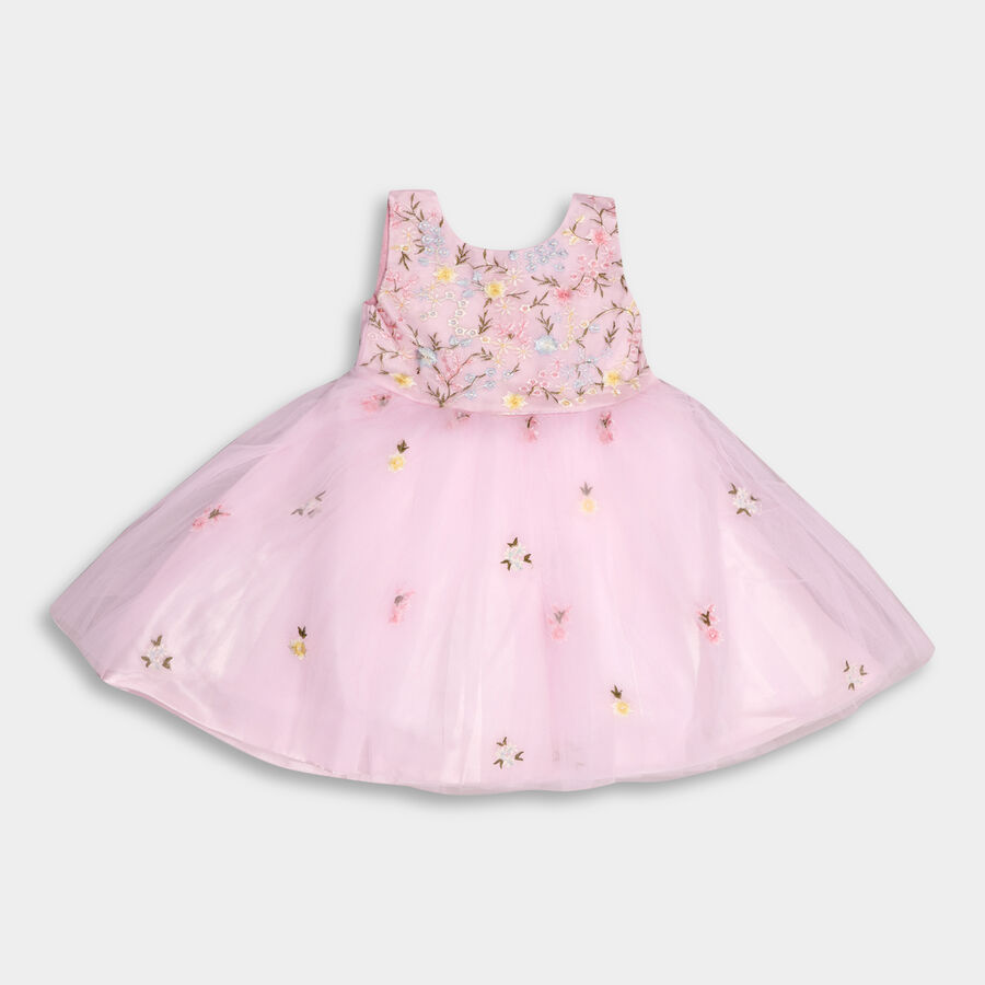 Girls' Frock, Light Pink, large image number null