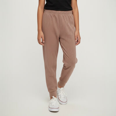Girls Muted Brown Thermal Lower