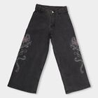 Girls' Jeans , काला, small image number null