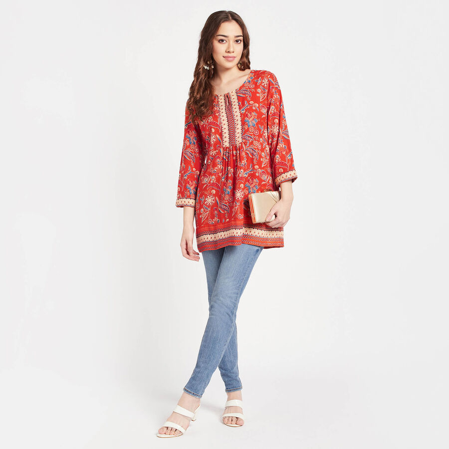 All Over Print Kurti, नारंगी, large image number null