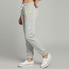 Girls' Light Grey Butterfly Embroidered Elastic Waist Pyjama, हल्का हरा, small image number null