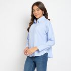 Ladies'  Stripes Shirt, हल्का नीला, small image number null