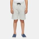 Boys' Ecru Melange Regular Fit Drawstring Bermuda Shorts, Ecru Melange, small