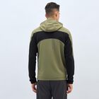 Men's Muted Olive Green Hooded Athleisure Jacket, Light Green, small image number null