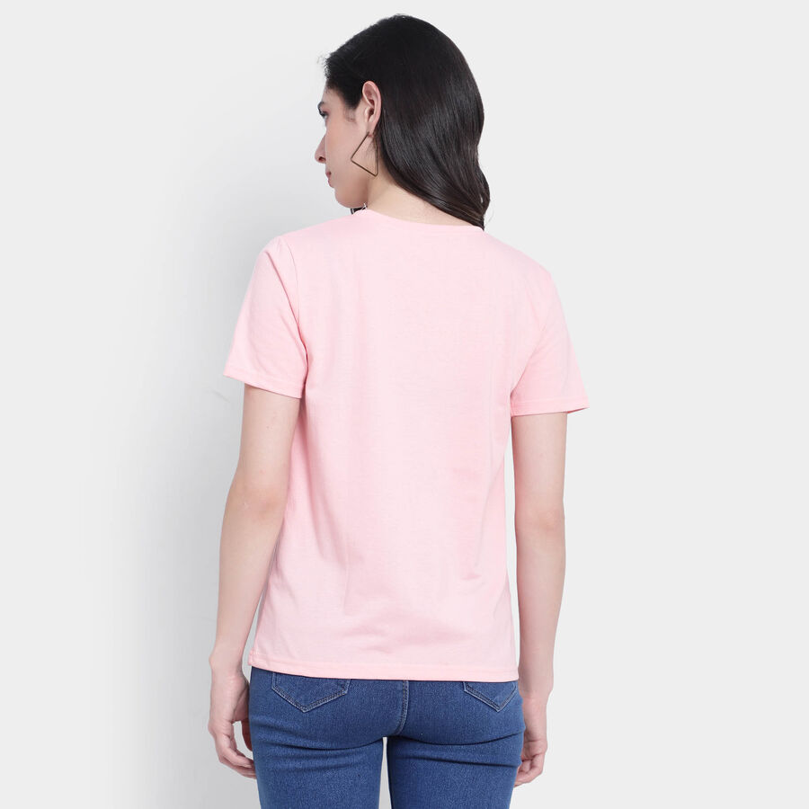 Round Neck T-Shirt, Pink, large image number null