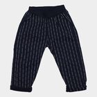Infants' Navy Blue Straight Fit Pinstriped Trousers, Navy Blue, small