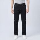 Men's Navy Blue Slim Fit Washed Jeans, गहरा नीला, small