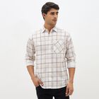 Men's Muted Beige Cotton Classic Collar Casual Shirt, Beige, small image number null