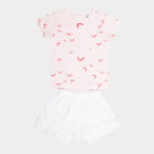 Infants Cotton Shorts Set, Pink, small image number null