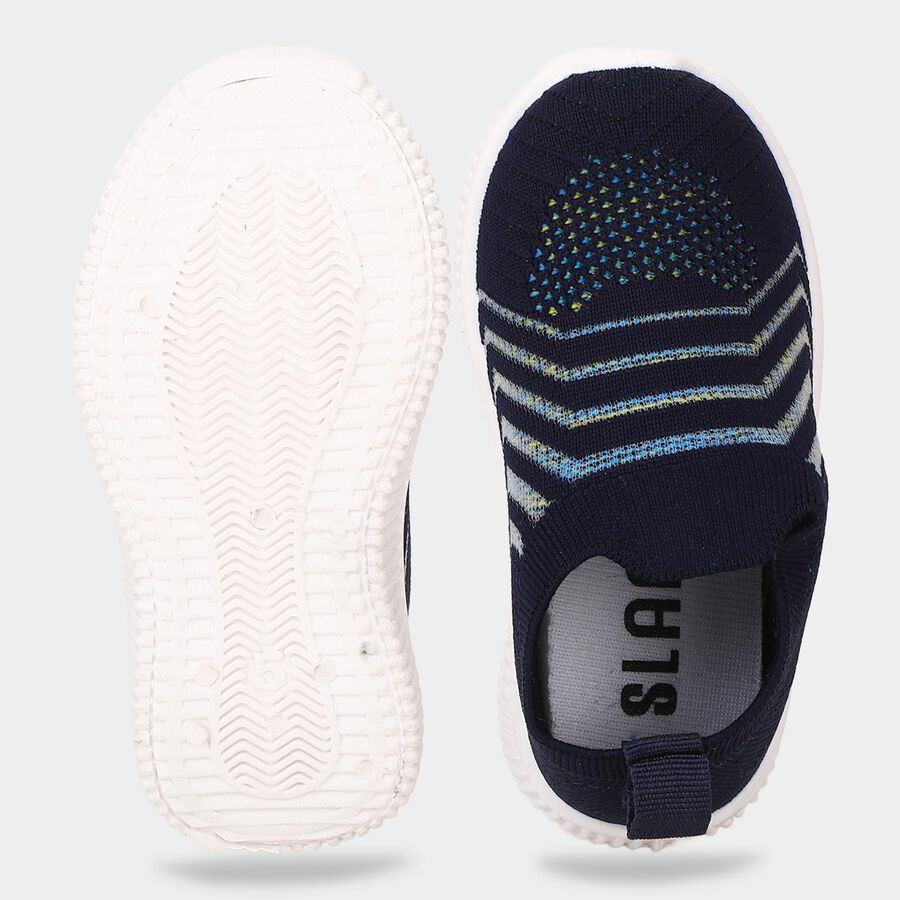 Boys' Navy Blue Slip-On Sneakers, नेवी ब्लू, large