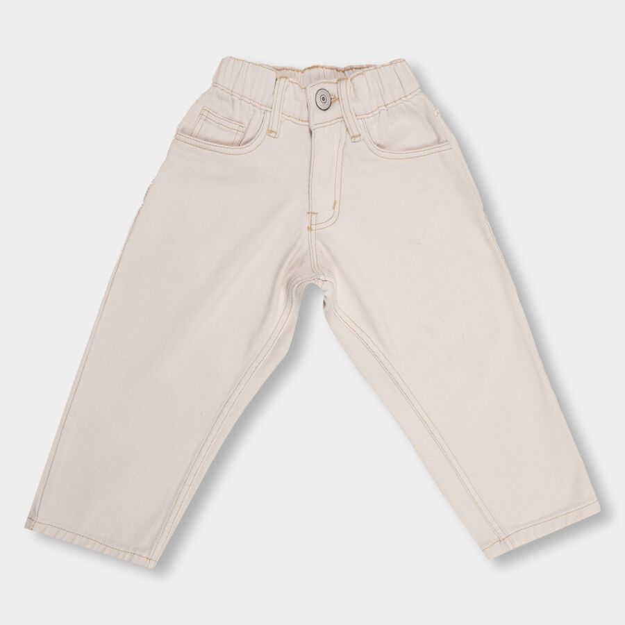 Boys' 100% Cotton Jeans , ऑफ व्हाइट, large image number null