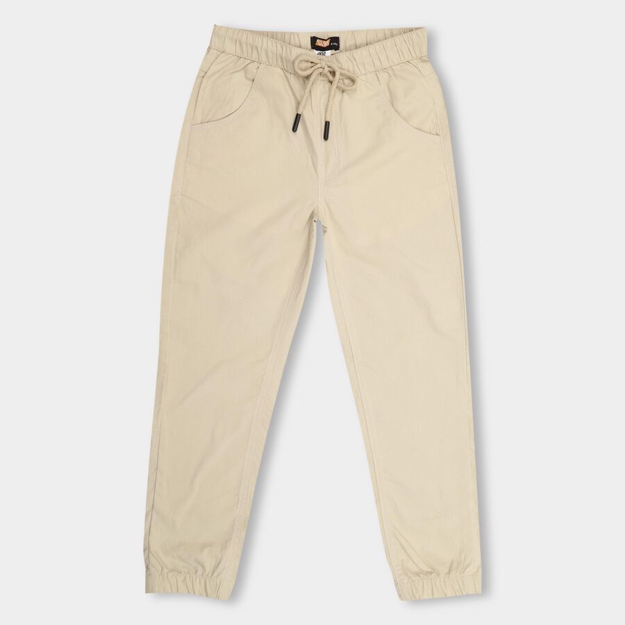 Boys' 100% Cotton Trousers , गहरा पीला, large image number null