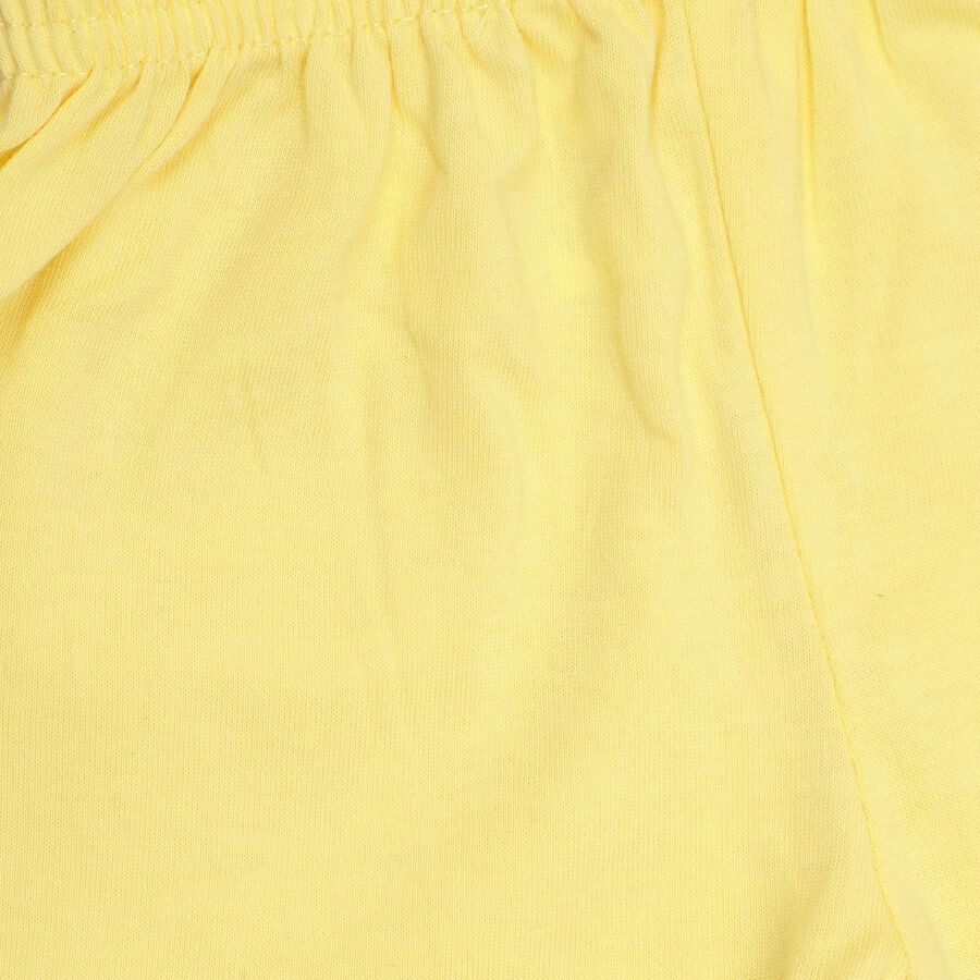 Infant Girls' 100% Cotton Short Set, Yellow, large image number null